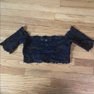 Vintage Victoria crop off the shoulder top